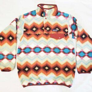 Patagonia Synchilla Snap T Fleece Pullover Timber Twist Aztec Outdoor Womens XS